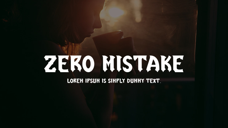 Zero Mistake Font