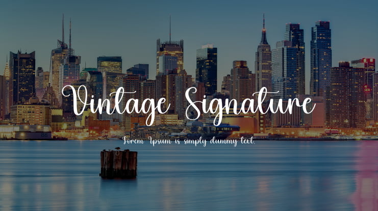 Vintage Signature Font