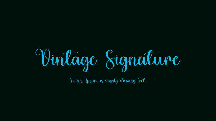 Vintage Signature Font