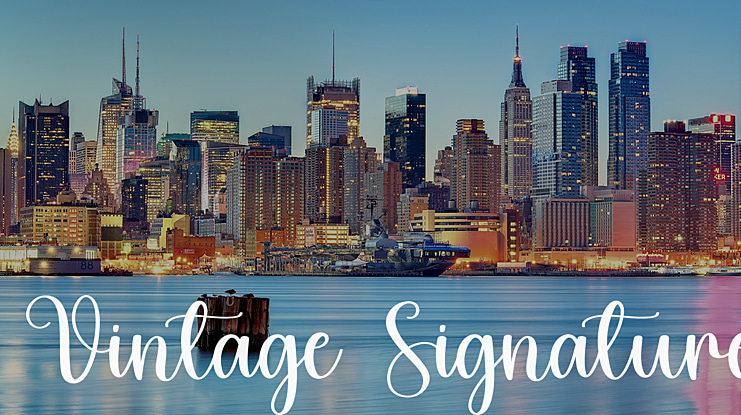 Vintage Signature Font