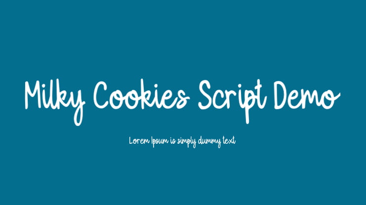 Milky Cookies Script Demo Font
