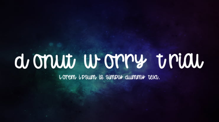 Donut Worry Trial Font