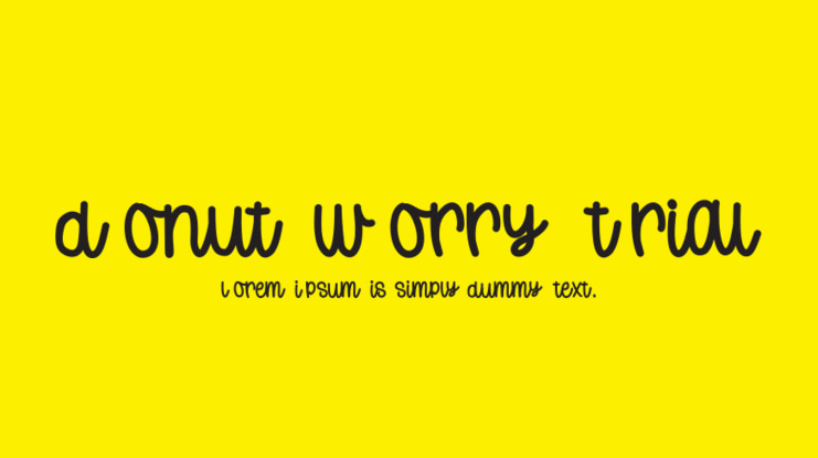 Donut Worry Trial Font