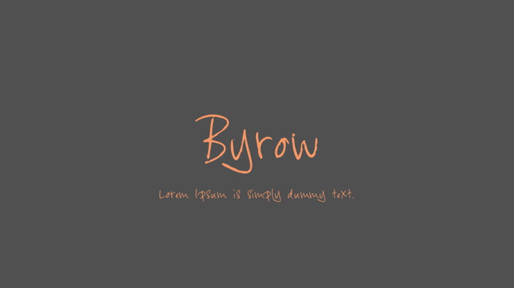 Byrow Font