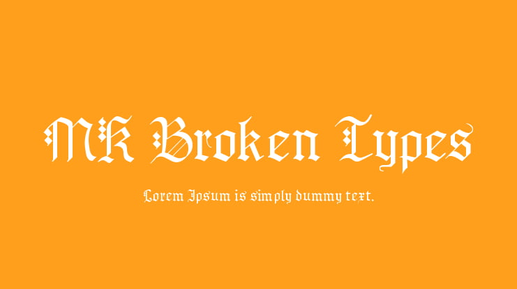 MK Broken Types Font