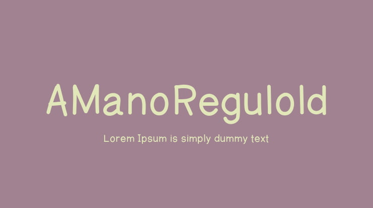 AManoRegulold Font