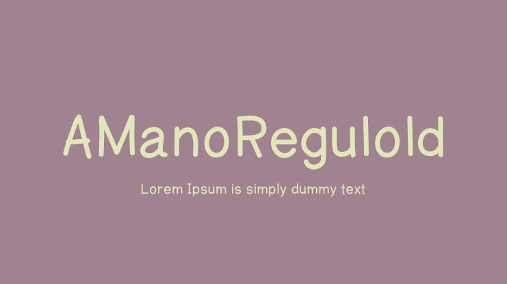 AManoRegulold Font