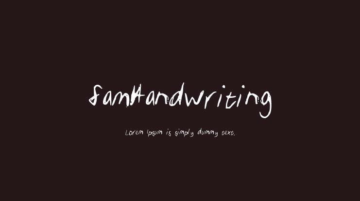 SamHandwriting Font