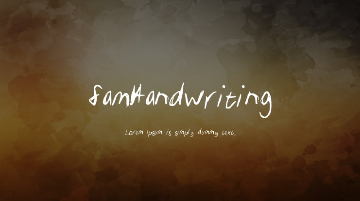 SamHandwriting Font