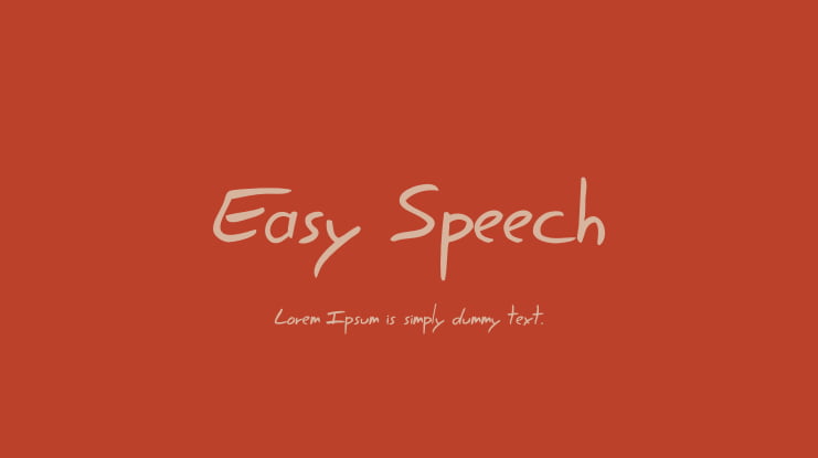 Easy Speech Font