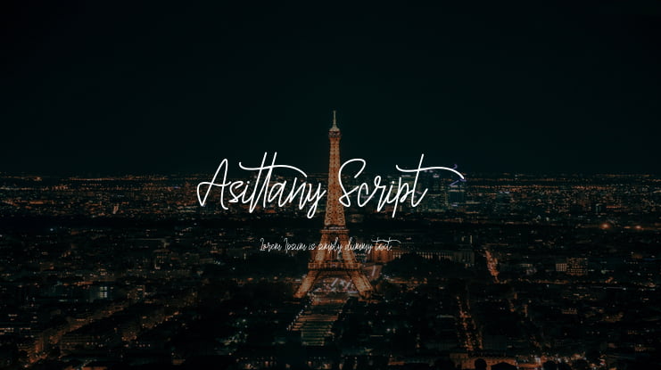 Asittany Script Font