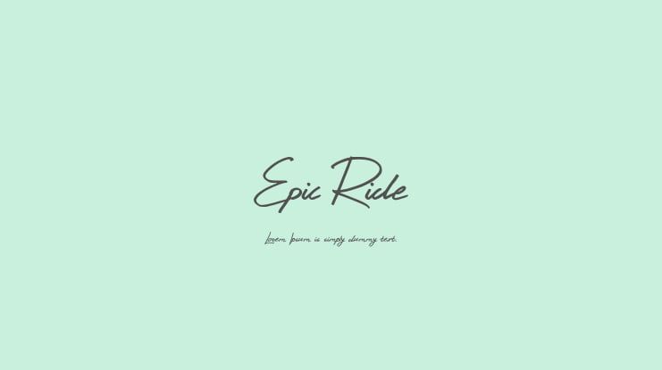 Epic Ride Font