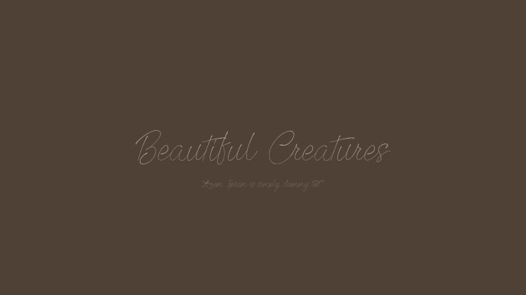 Beautiful Creatures Font