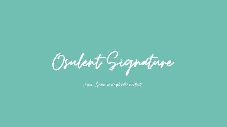 Osulent Signature Font