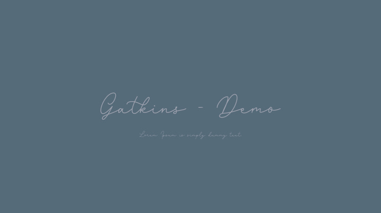 Gatkins - Demo Font