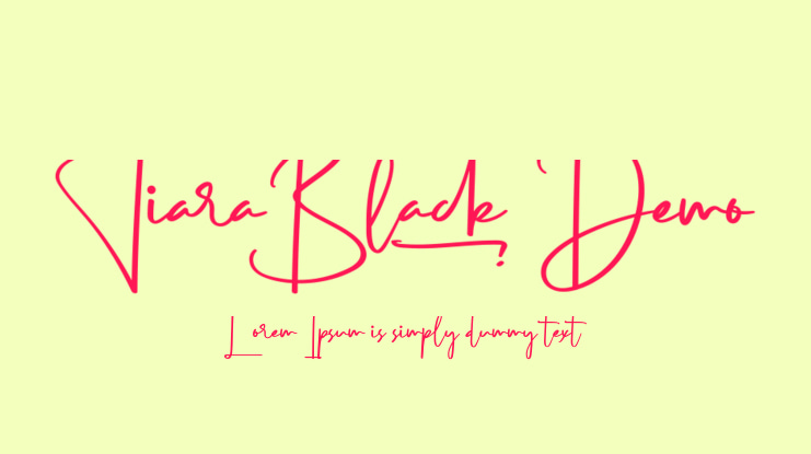 Tiara Black Demo Font