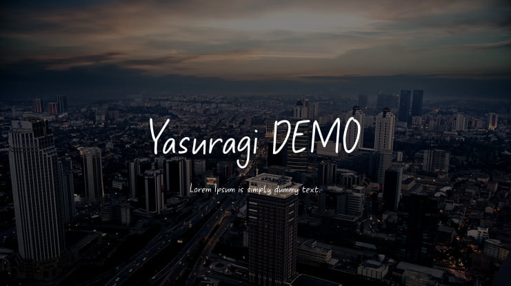 Yasuragi DEMO Font