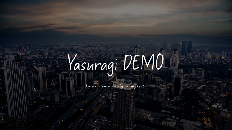 Yasuragi DEMO Font