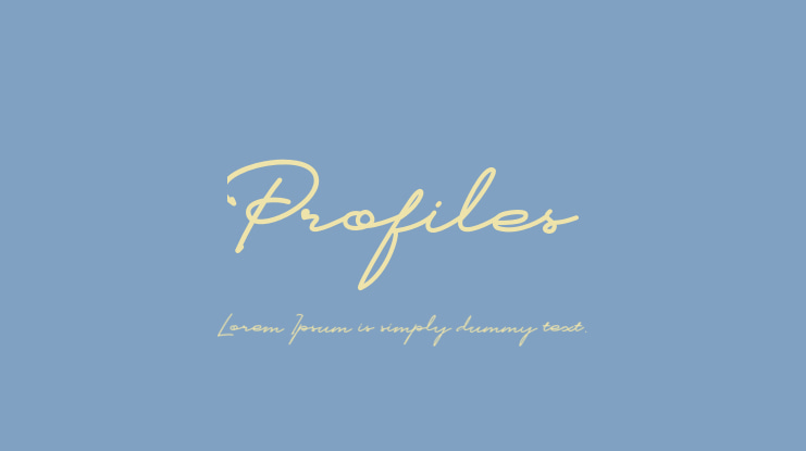 Profiles Font