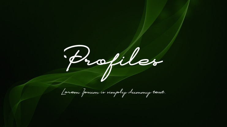 Profiles Font