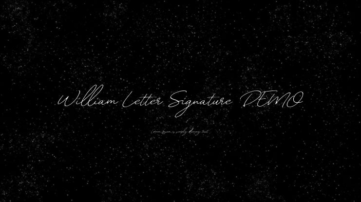 William Letter Signature DEMO Font