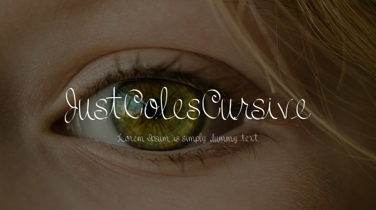 JustColesCursive Font