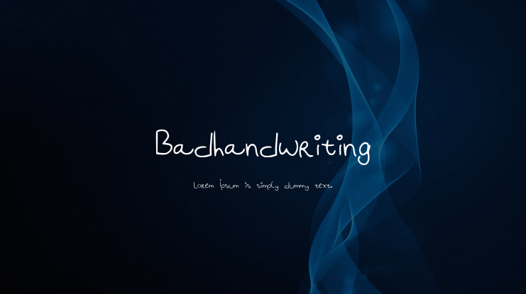 Badhandwriting Font