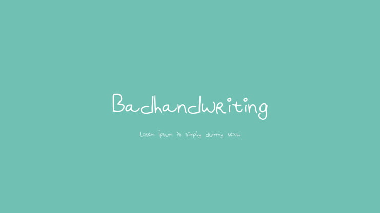 Badhandwriting Font