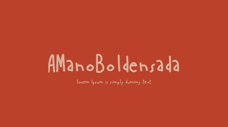 AManoBoldensada Font