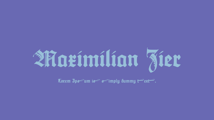 Maximilian Zier Font