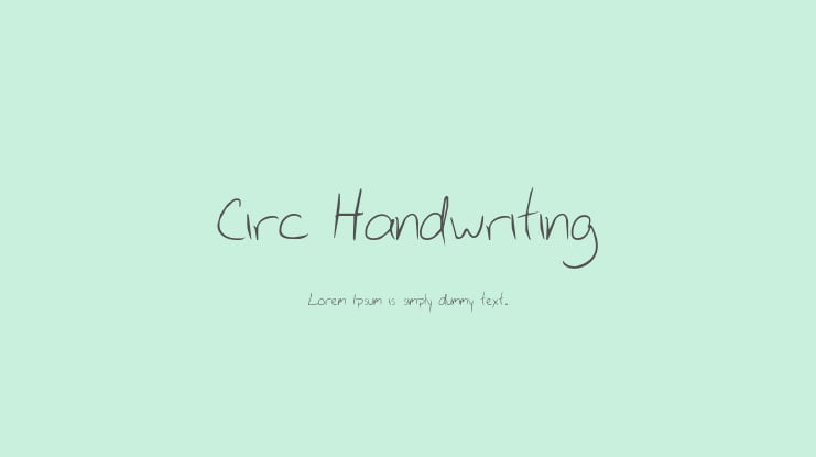 Circ Handwriting Font