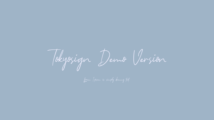 Tokyosign Demo Version Font