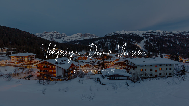 Tokyosign Demo Version Font