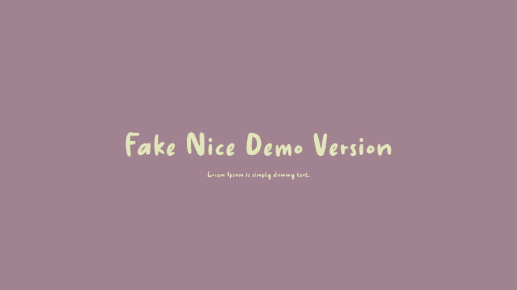 Fake Nice Demo Version Font