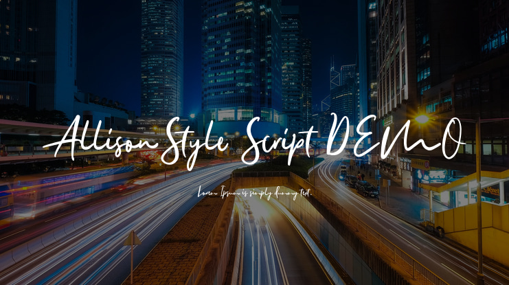 AllisonStyle Script DEMO Font