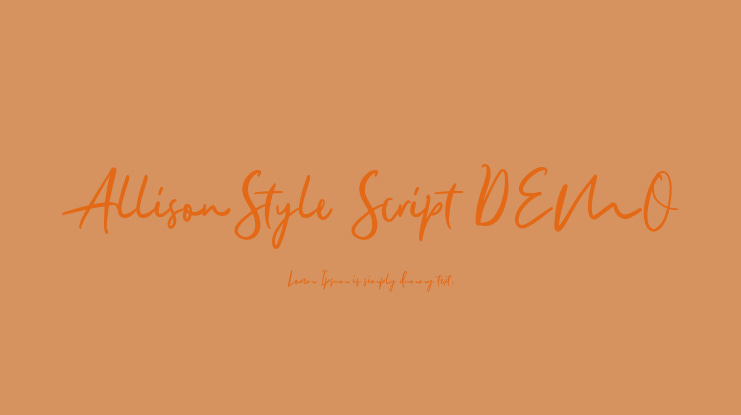 AllisonStyle Script DEMO Font