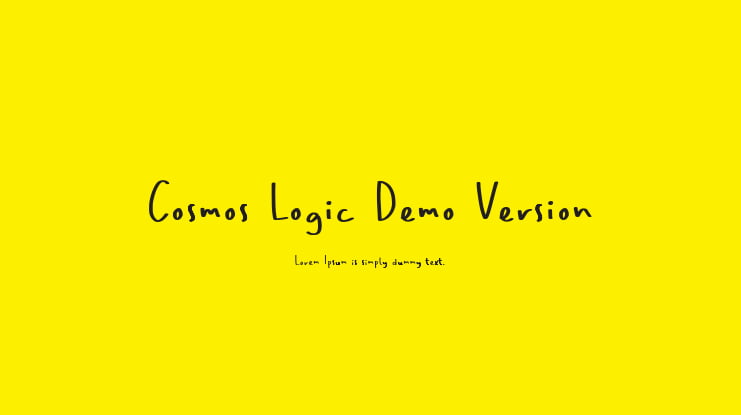 Cosmos Logic Demo Version Font