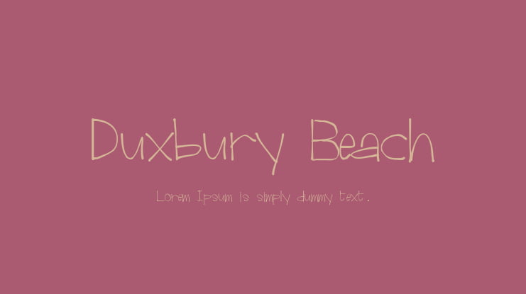 Duxbury Beach Font