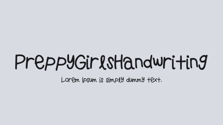 PreppyGirlsHandwriting Font