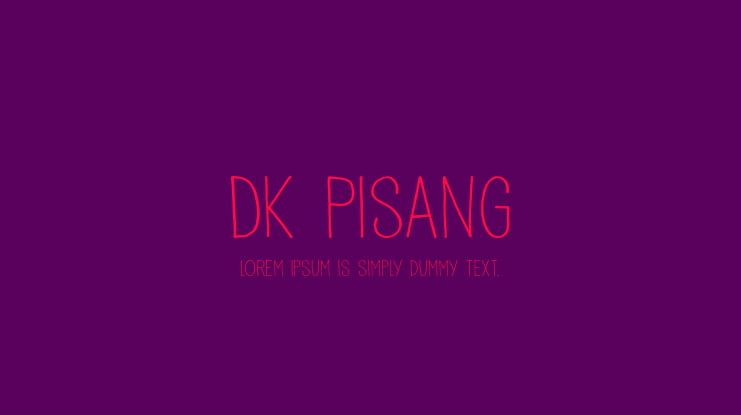 DK Pisang Font
