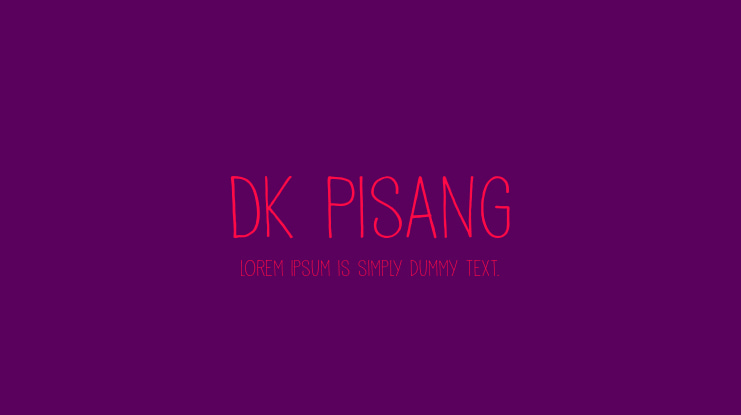 DK Pisang Font