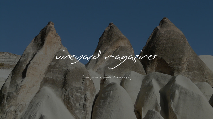 Vineyard Magazines Font