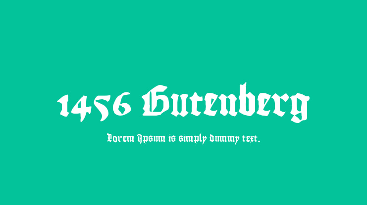 1456 Gutenberg Font