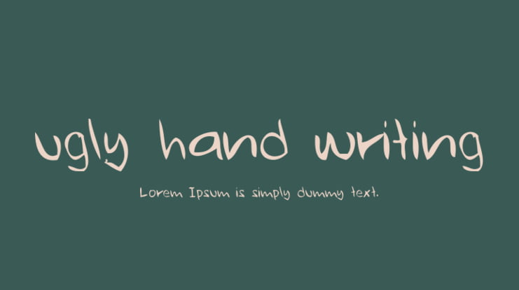 ugly hand writing Font