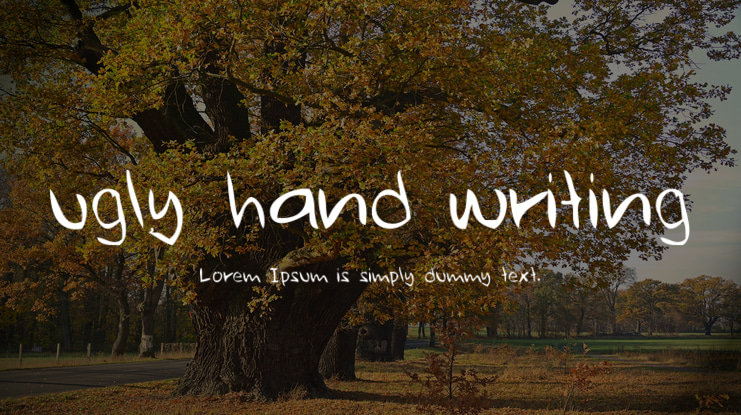 ugly hand writing Font