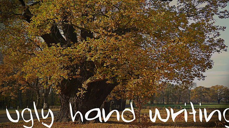 ugly hand writing Font
