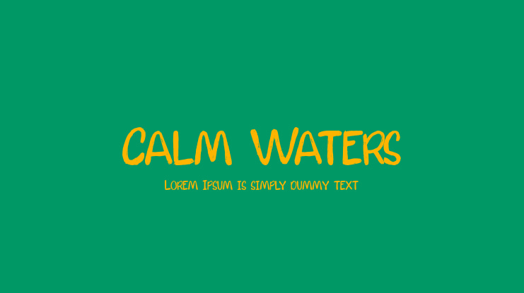 Calm Waters Font