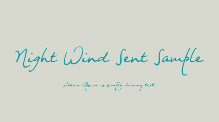 Night Wind Sent Sample Font