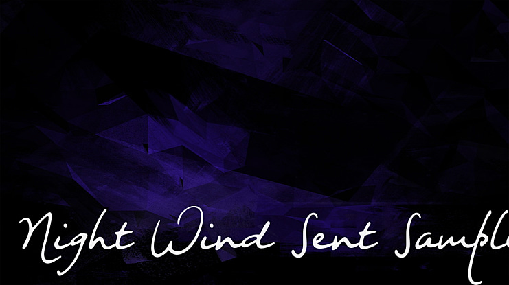Night Wind Sent Sample Font