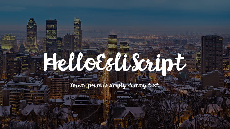 HelloEsliScript Font